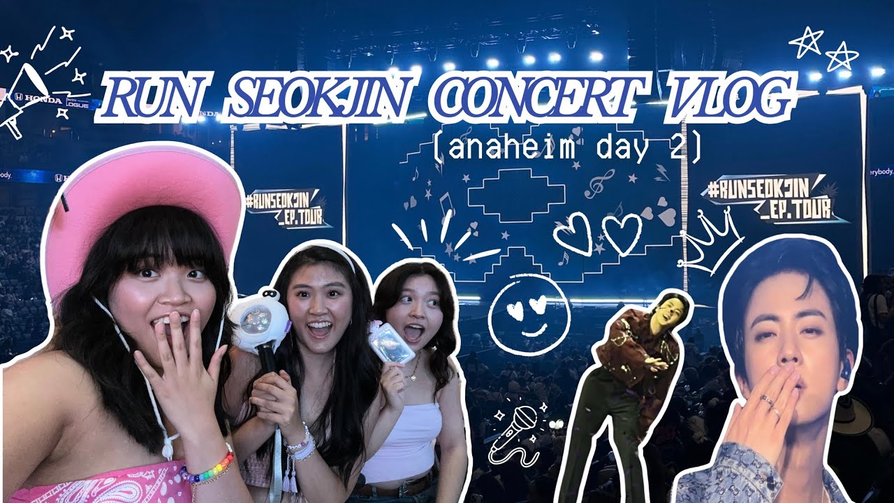 run seokjin ep tour concert vlog (anaheim day 2) 🐹🐟🎤