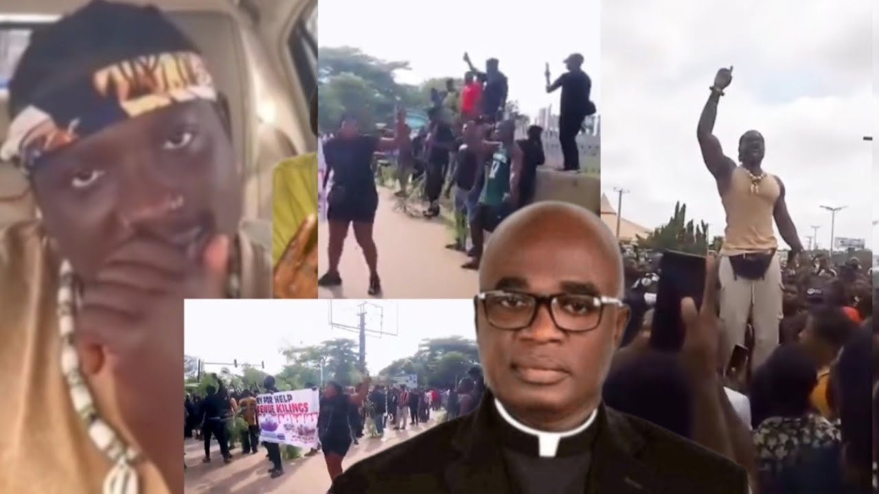 Breaking!! Verydarkman & other &aelig;gry youths pr&oslash;test & Benue state people demand end to kpaied