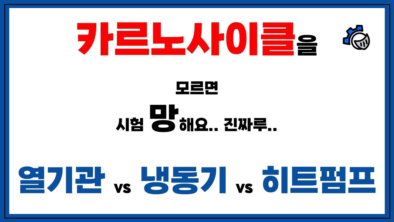 [열역학 개념] 4단원 2. 카르노사이클!! 모르면 냉동기, 열펌프, 히트펌프 모두 이해할 수 없습니다..!