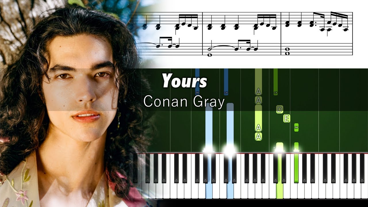 Conan Gray - Yours - Accurate Piano Tutorial with Sheet Music
