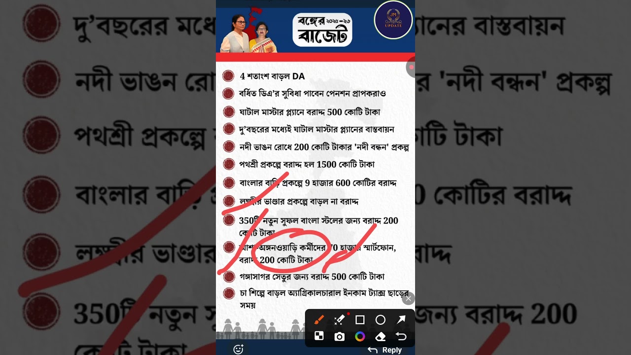 wb budget 2025 I Asha karmi / icds  mobile  2025 #wb seheam