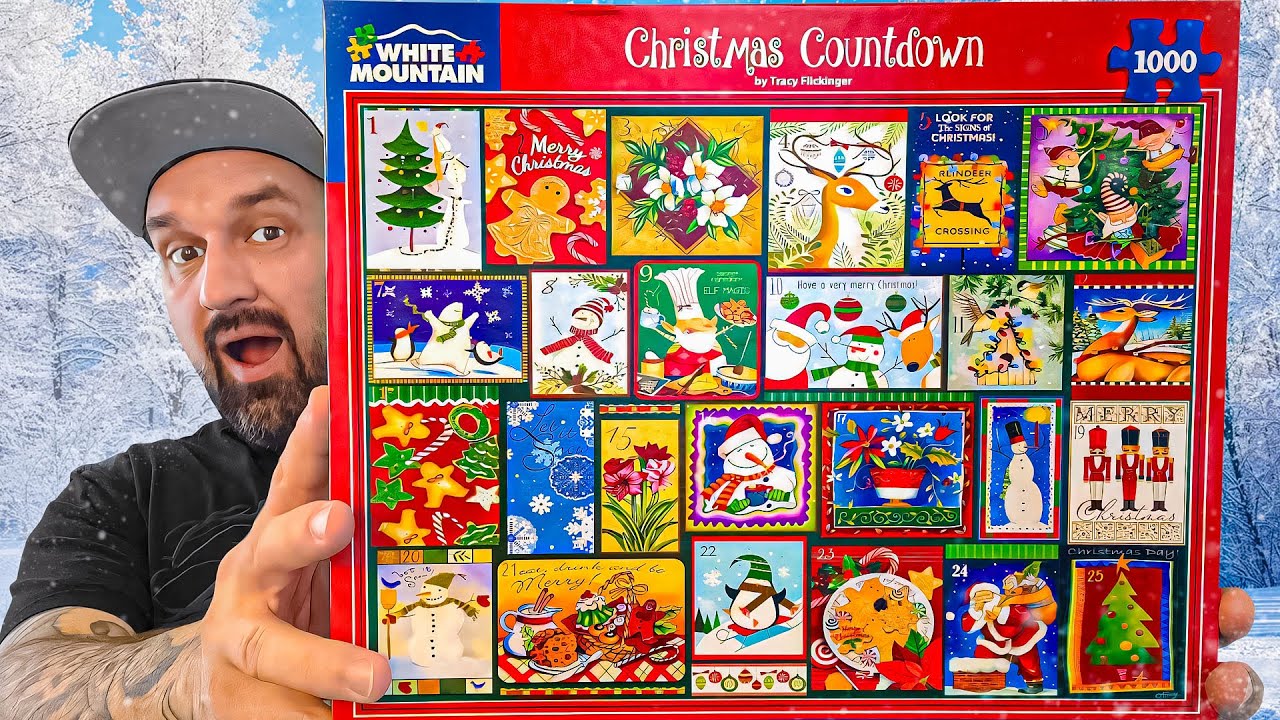 My 1st White Mountain Puzzle!! Christmas Countdown 1000 pieces