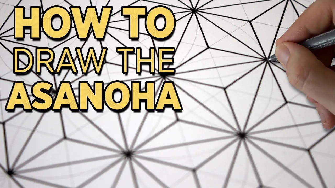 How To Draw The Asanoha Pattern | Real Time Sacred Geometry Drawing