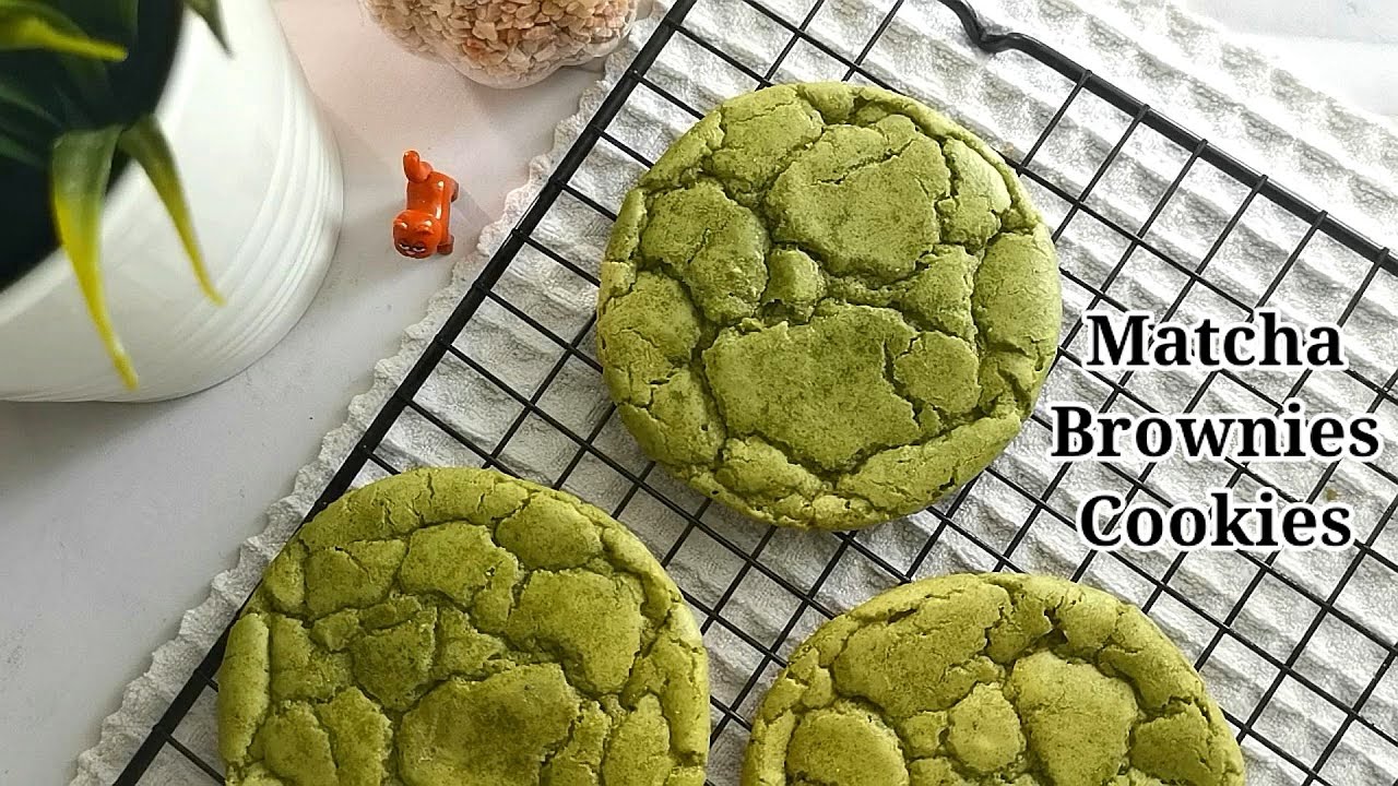 MATCHA BROWNIES COOKIES. SIMPLE & EASY RECIPE. RESEPI MUDAH COOKIES BROWNIES TEH HIJAU.