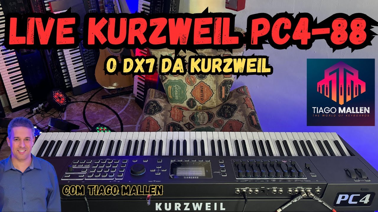 Live Kurzweil PC4-88 (O dx7 da Kurzweil) Quer aprender a Tocar Teclado? Link na descrição desta live
