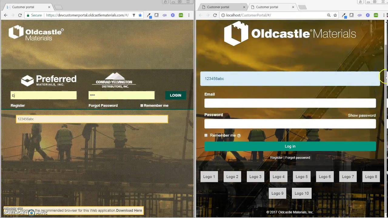 Oldcastle Materials Customer Portal Redesign