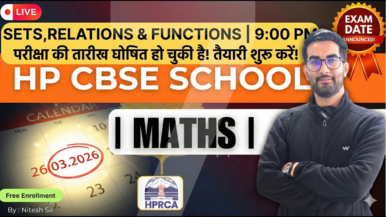 🎯 Sets, Relations & Functions | Part-2 | Complete Concept HP CBSE Maths Teacher 2026 ,One Shot 🔥