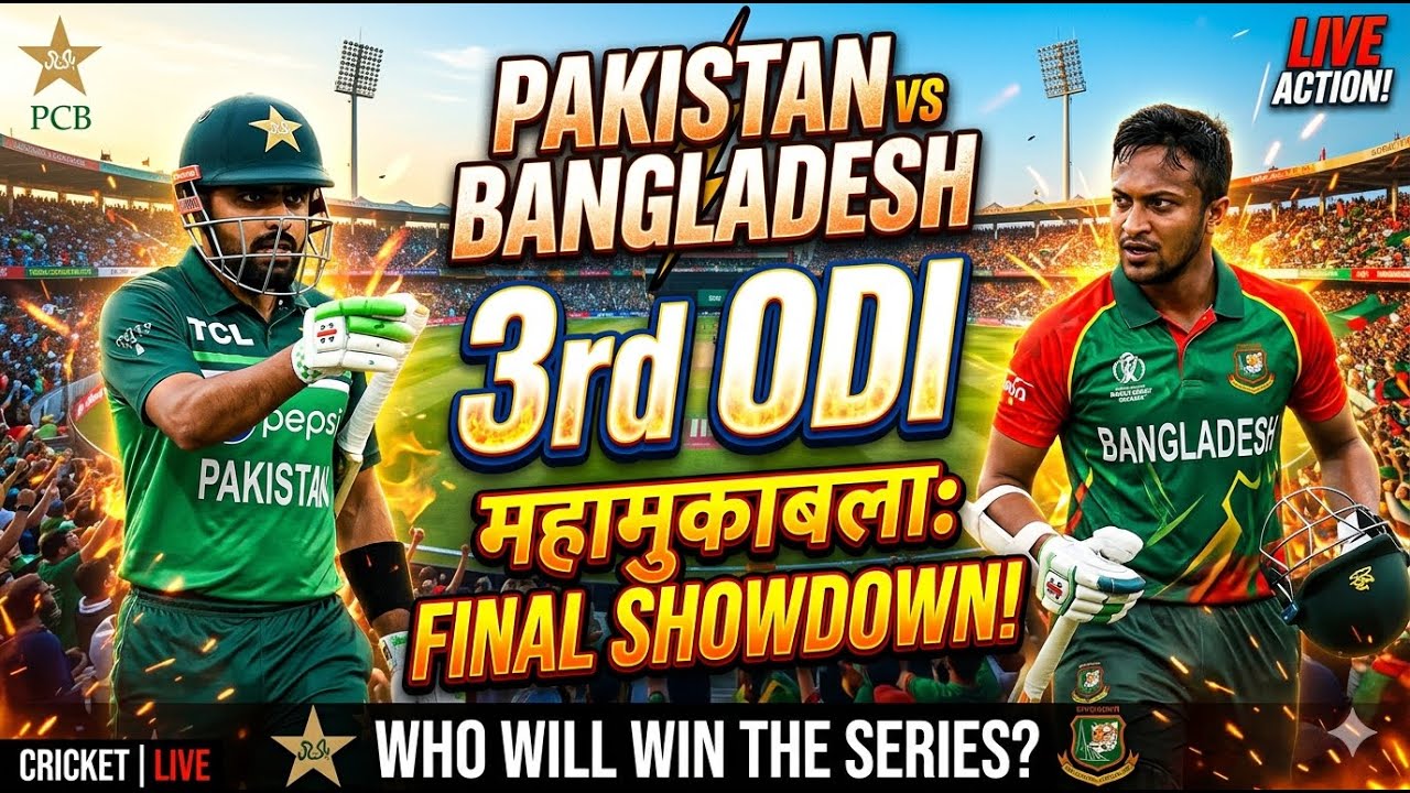 🏏 PAK vs BAN 3rd ODI Live | Pakistan vs Bangladesh Live Score & Commentary