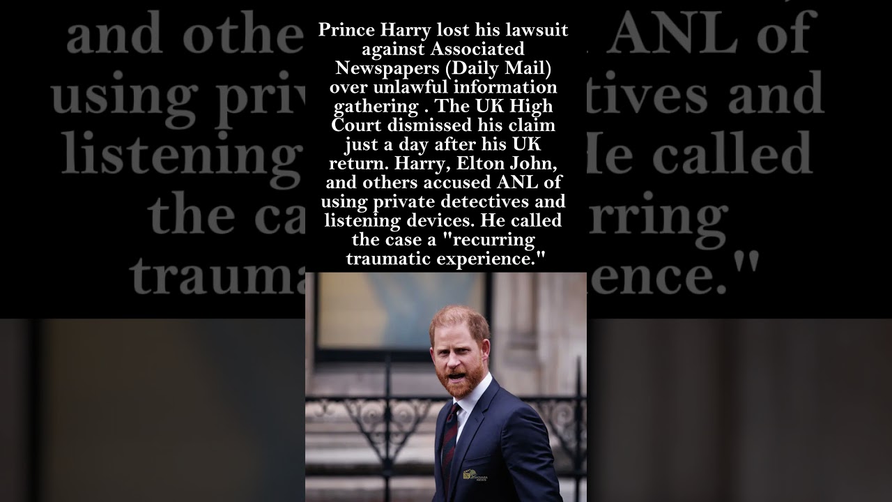 Prince Harry LOSES High-Stakes Tabloid Lawsuit ⚖️😔