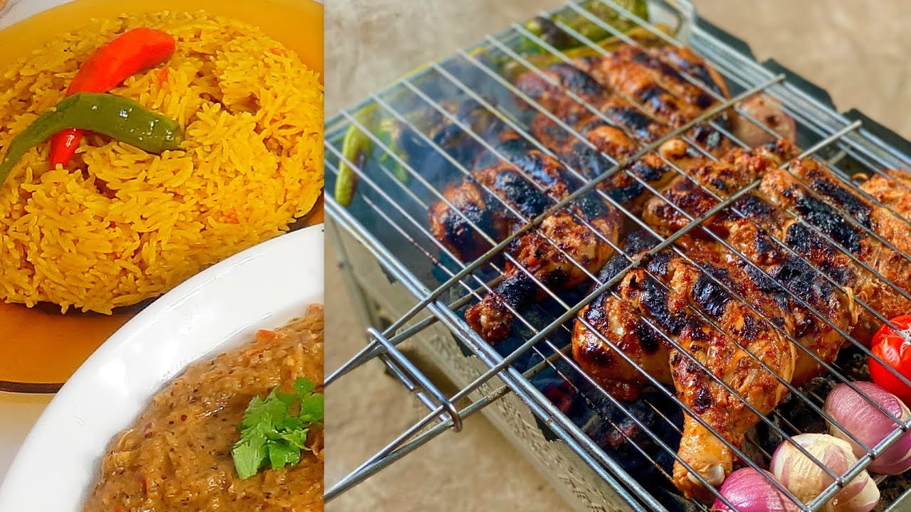 أحلى فراخ مشوية على الفحم❗ مع رز مبهر بطعم خطير😋🔥🔥🥰