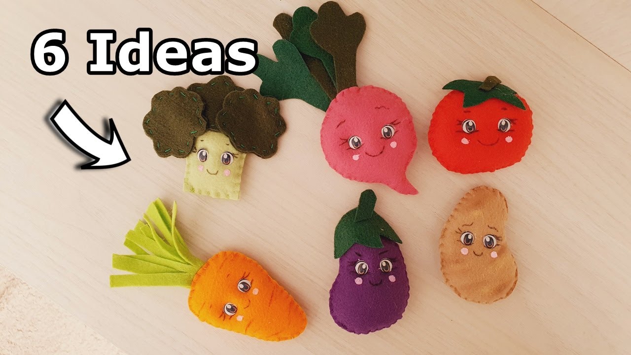 6 How to make fruits ,vegetables from fabric hand sewing for sale very easy to make brilliant idea