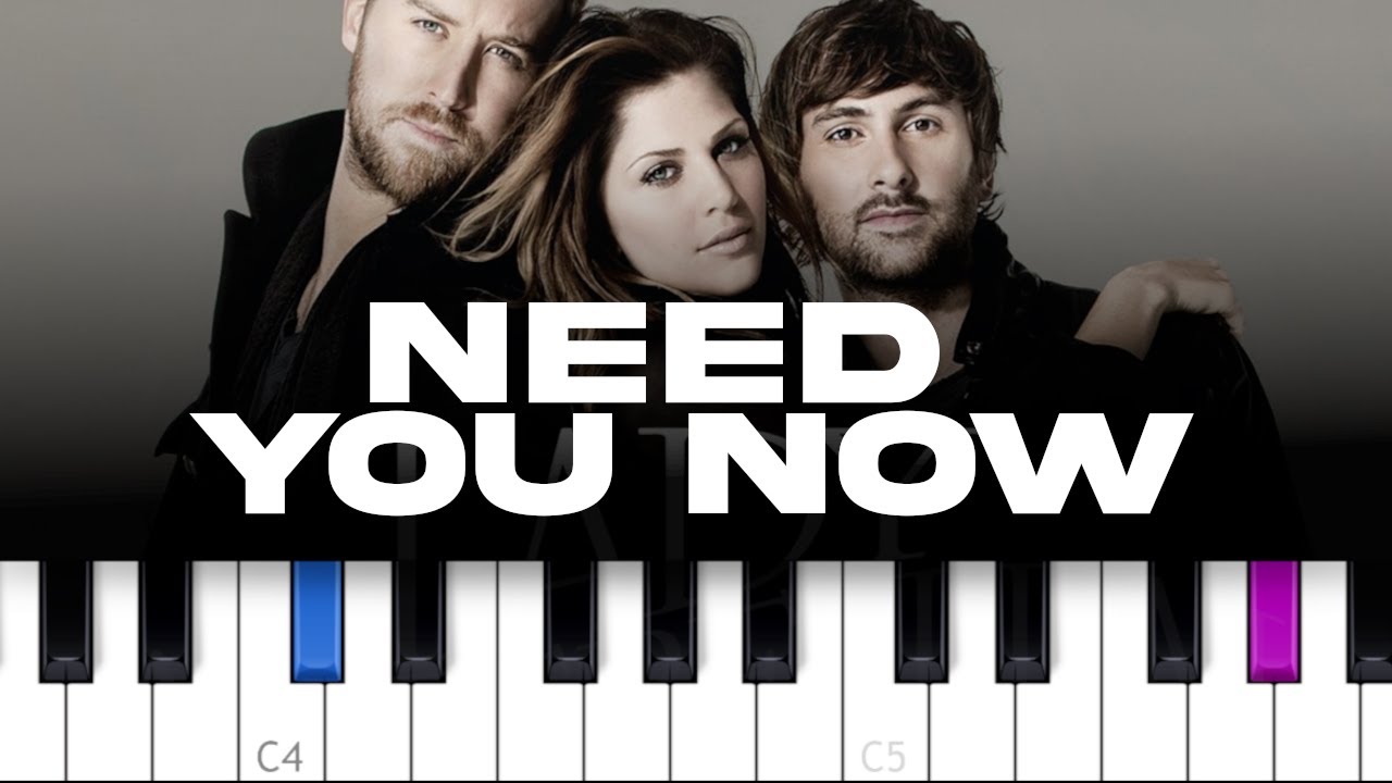 Need You Now  (piano tutorial)