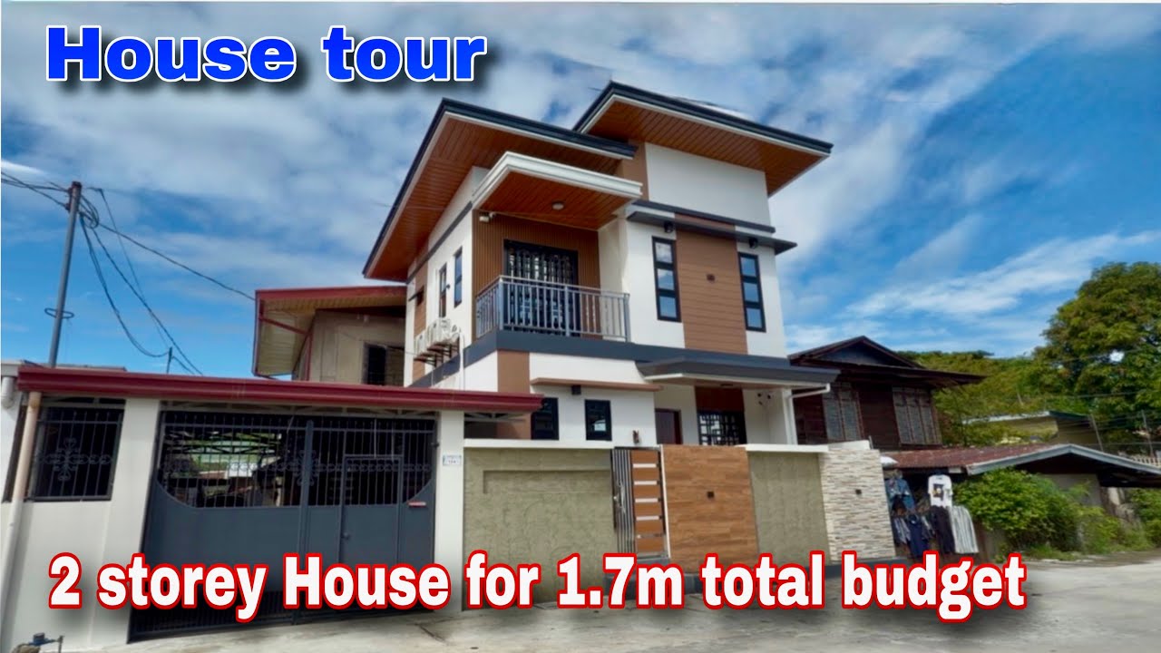 1.7m ang total budget para sa 2 storey house na ito modern look na at maganda pa. 