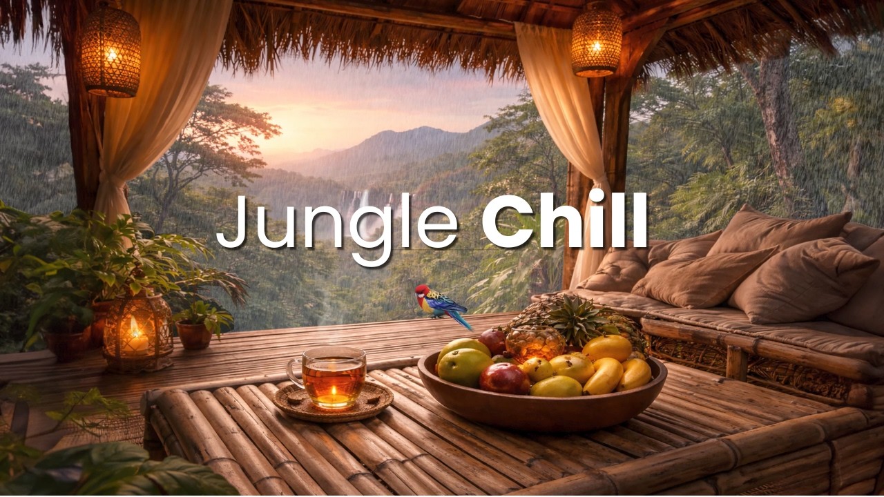 Jungle Chill (4K) | Rainforest Ambient Music for Deep Focus