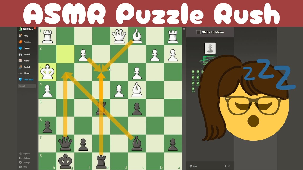 ASMR Explaining chess puzzles until you fall asleep (soft spoken, mouse clicks) 2