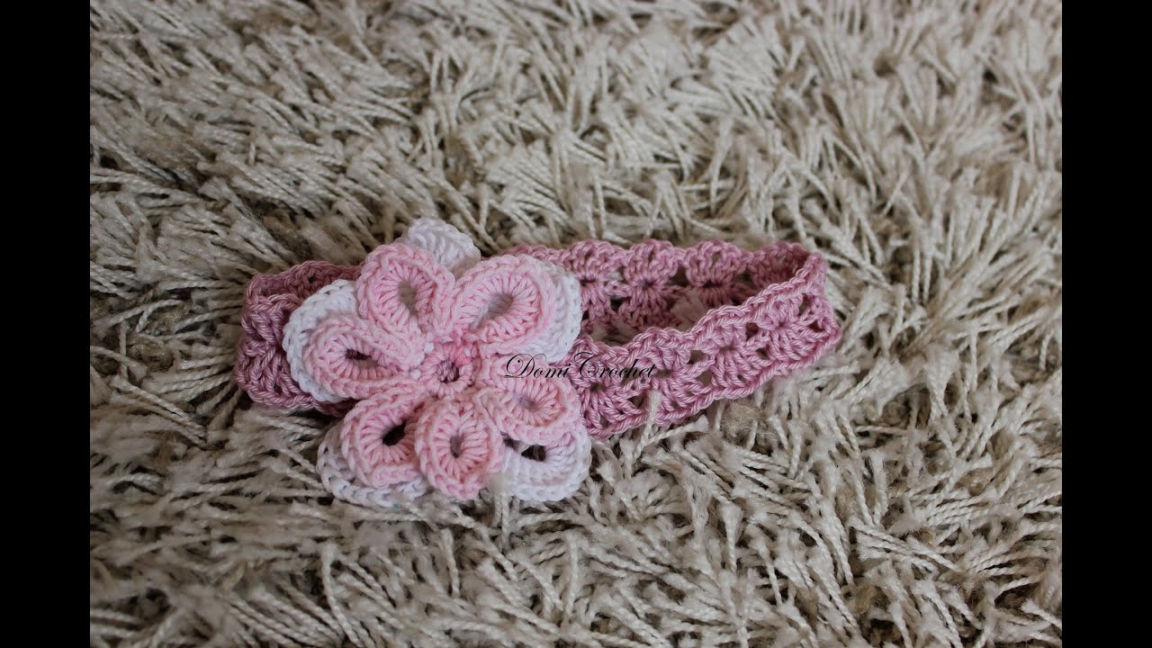 How to crochet summer baby headband