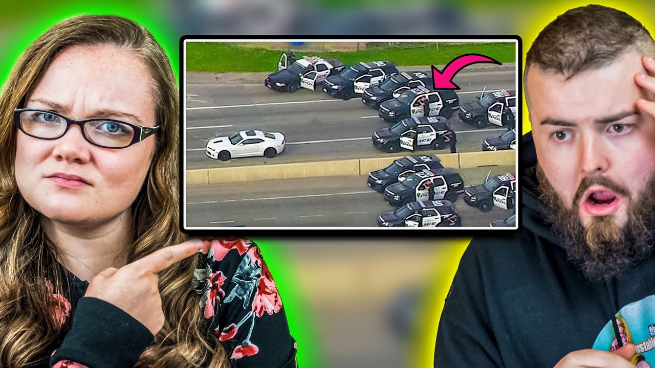 Irish Couple Reacts to USA's Craziest Police Chases Caught On Camera