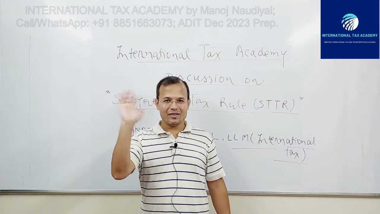 INTERNATIONAL TAX ACADEMY- STTR - OECD Pillar 2 - Part 1