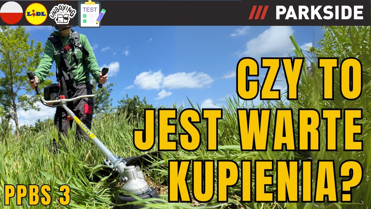 KOSA SPALINOWA Z ELEKTRYCZNYM ROZRUSZNIKIEM Parkside PPBS 3 A1 POLSKA POLSKI LIDL