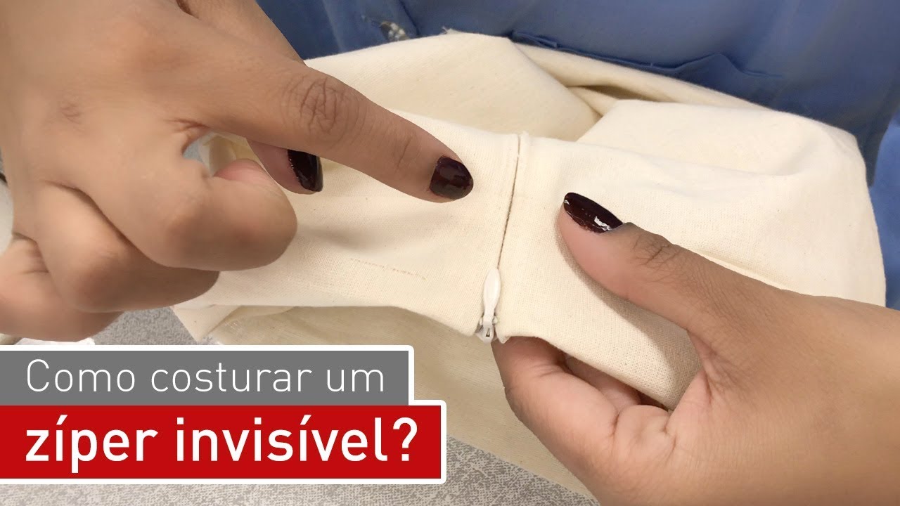 Como costurar um zíper invisível?