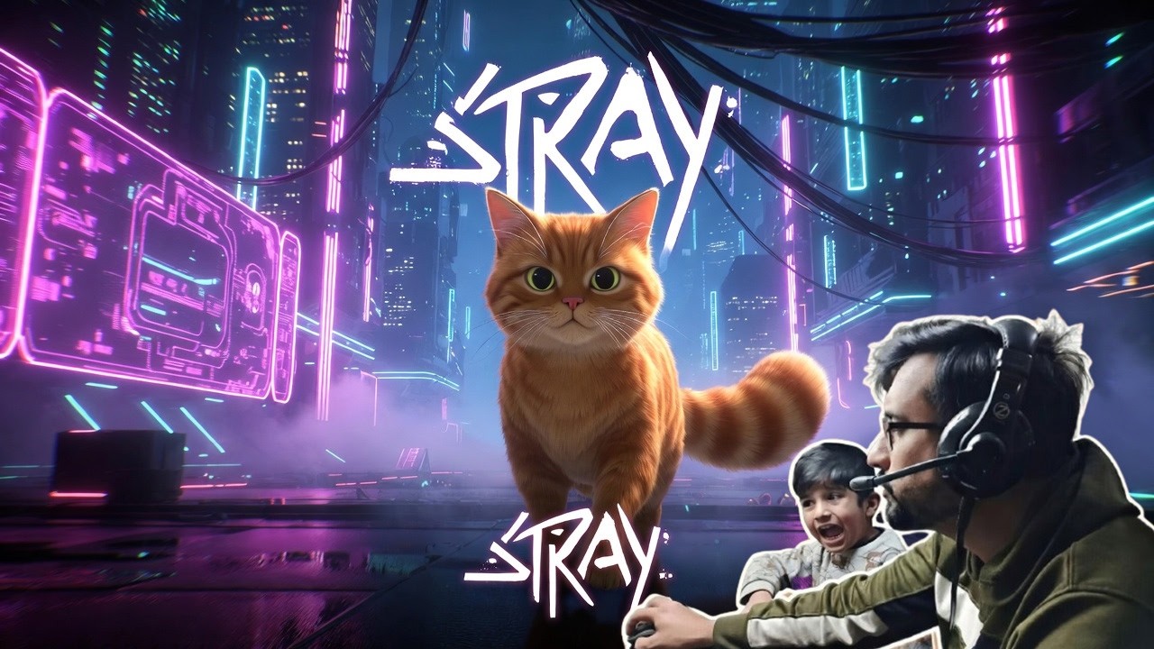 My Son&rsquo;s First Reaction to Stray Game 😭 | Hindi Urdu Gameplay