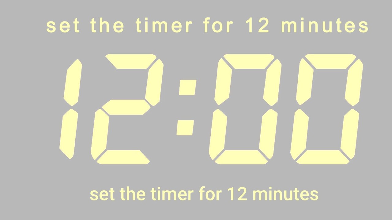 set the timer for 12 minutes