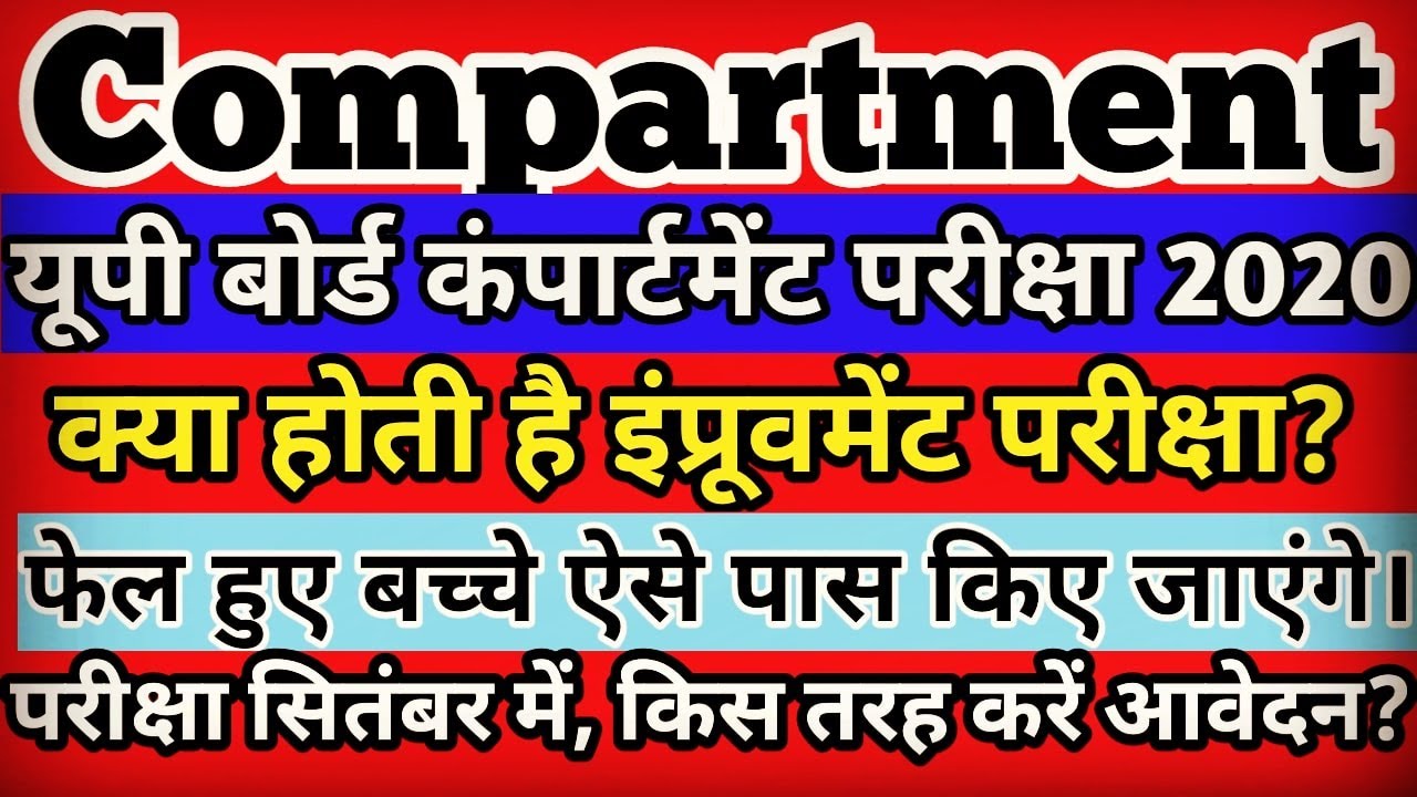 compartment exam 2020|compartment exam 2020 up board, up board inter compartment exam kab hoga 2020,