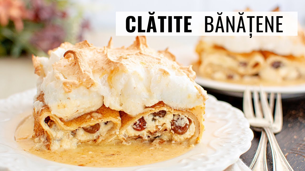 Desertul acesta nu se refuză! ❤ Clătite bănățene ca la Ana Lugojana, cu brânză și bezea la cuptor.