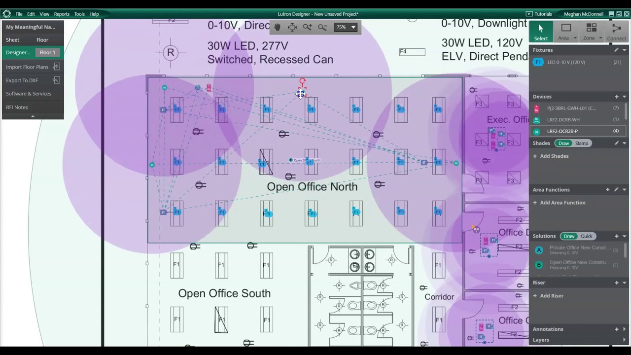 Vive System Design with Lutron Designer+ Solutions Workflow