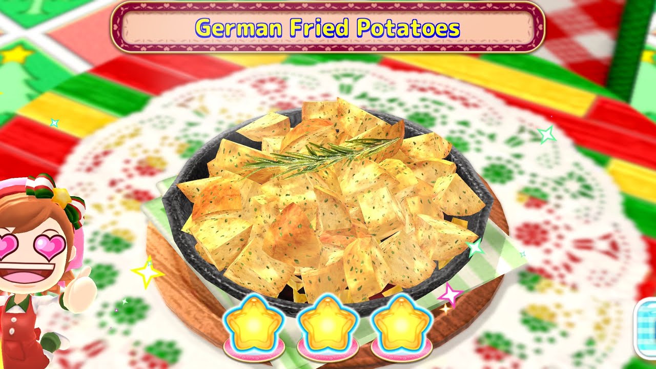 Cooking mama cuisine recipes #116 NO COMMENTARY// German fried potatoes 