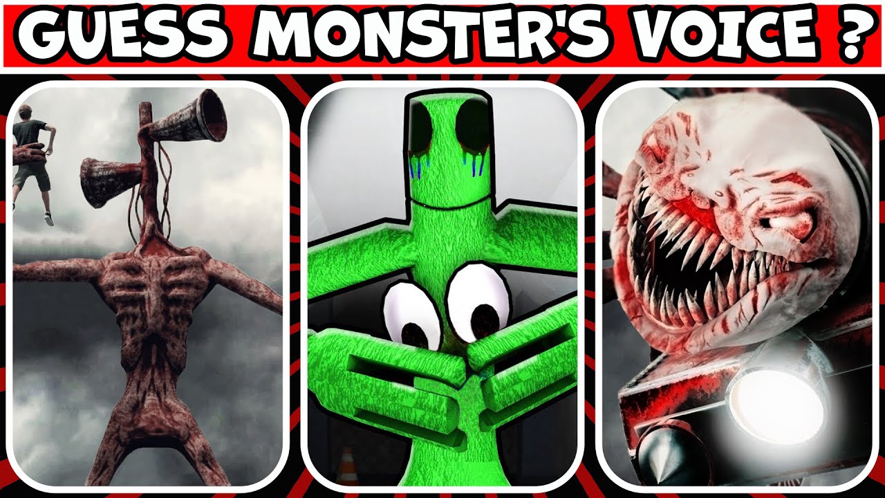 Guess the MONSTER'S VOICE? Choo Choo Charles, Siren Head, Cursed Thomas, Rainbow Friends