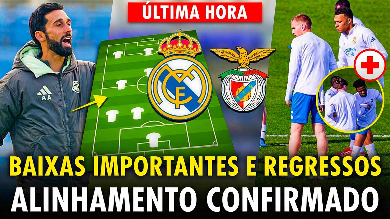 🚨 ESCALAÇÃO COM AUSÊNCIAS IMPORTANTES E MUDANÇAS! NOTÍCIAS DO REAL MADRID!