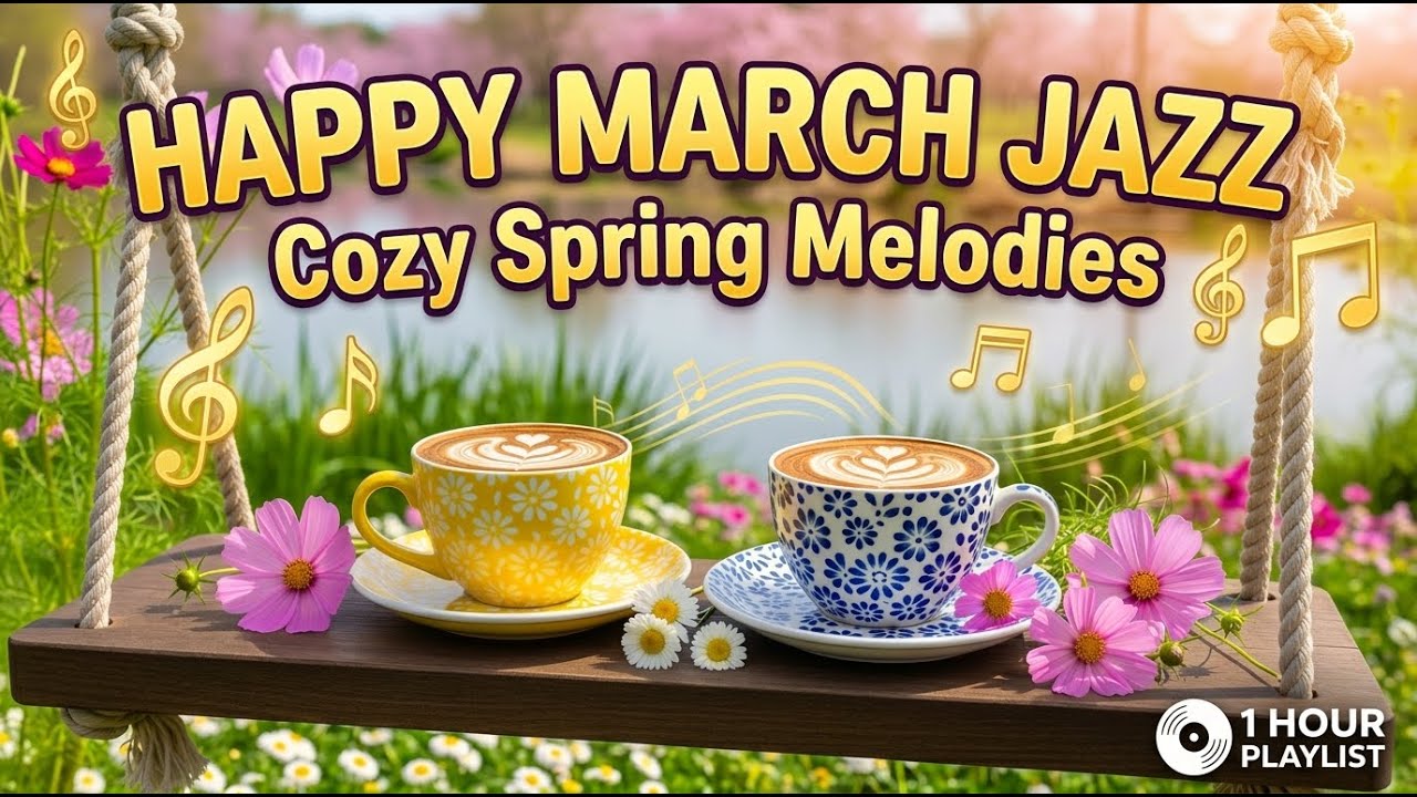 Happy March Jazz ~ Spring Morning Coffee Jazz & Exquisite Bossa Nova Piano for Stress Relief