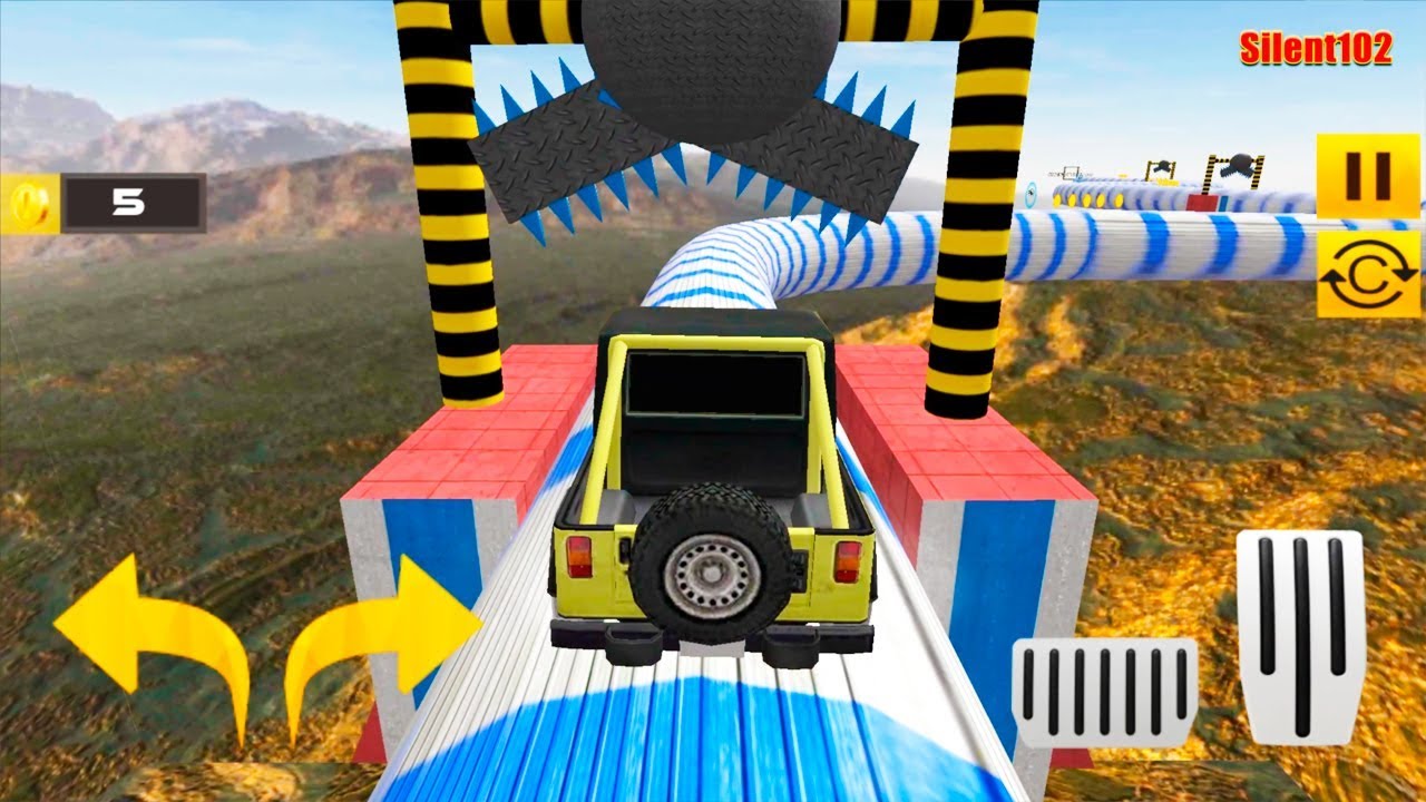 Impossible Jeep Stunt Driving: Impossible Tracks - Android Gameplay By Silent102