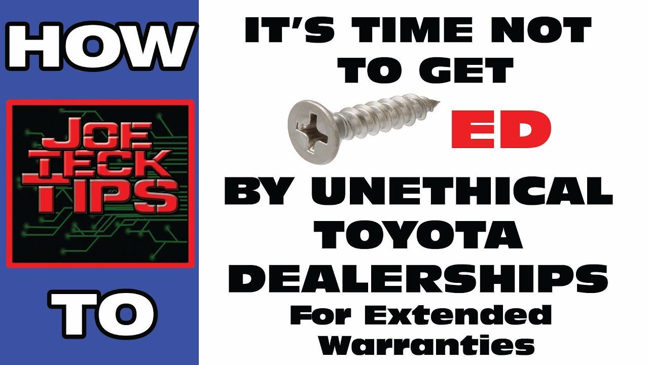 Don't get screwed anymore! | Toyota Warranty | How To | JoeteckTips