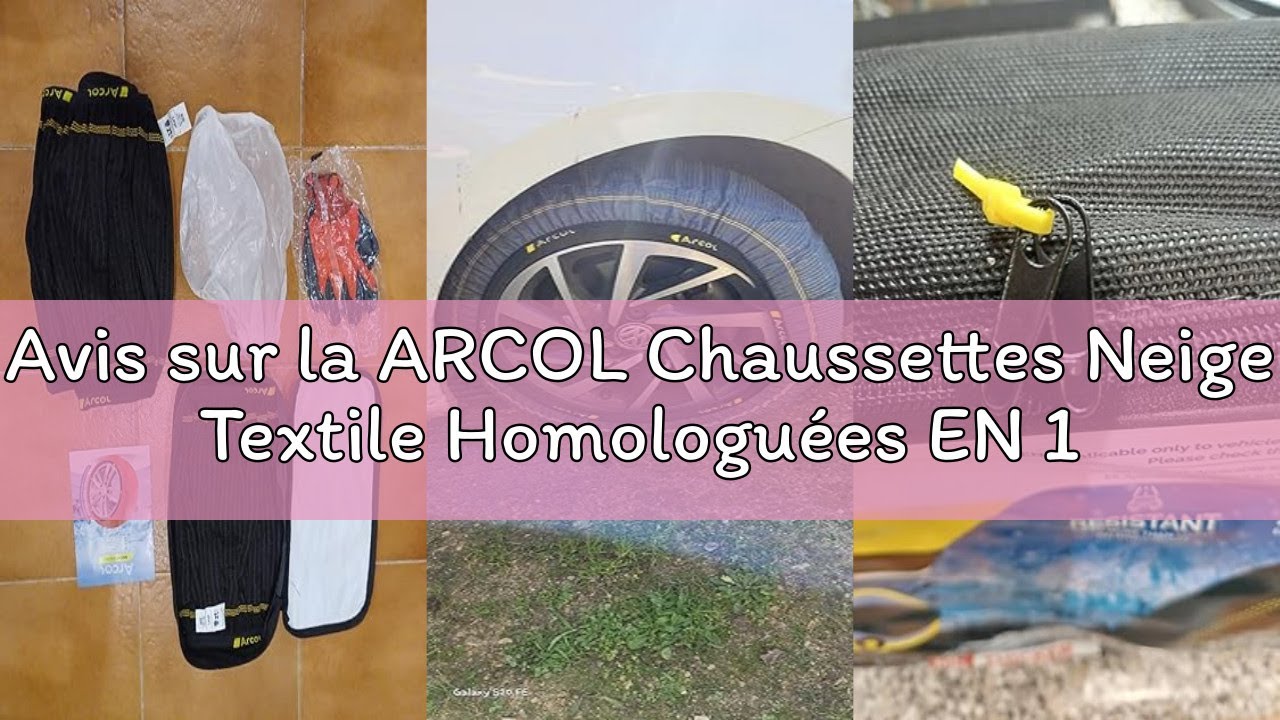 Avis sur la ARCOL Chaussettes Neige Textile Homologuées EN 16662-1 - // Technica Chaînes Neige Tissu