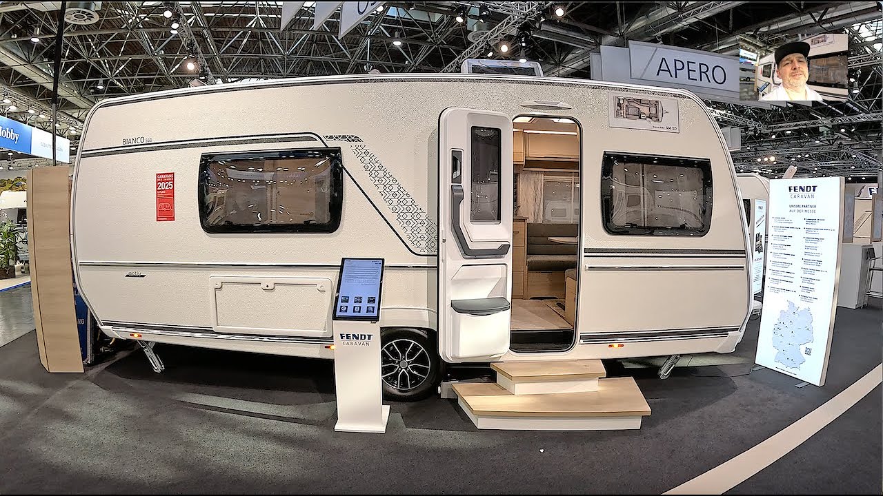 Fendt Bianco Activ 550 SD RV Caravan Camping Camper туристический прицеп для прогулок по лагерю +...