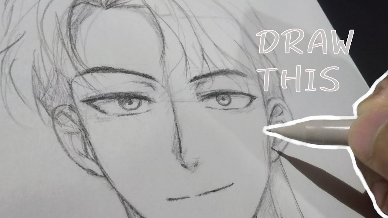 Step by step process (Drawing a Boy in anime style )