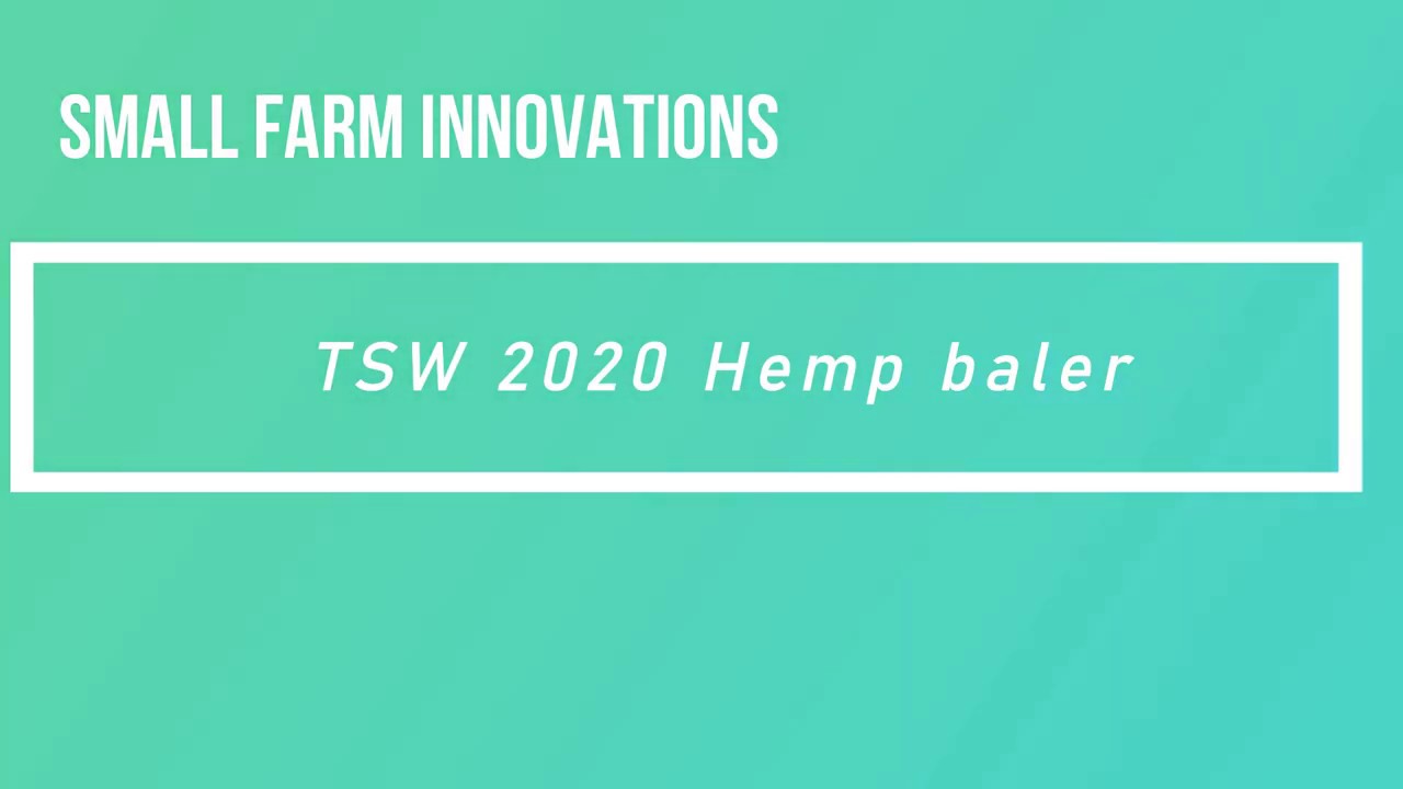 Hemp / Silage Baler from Small Farm Innovations