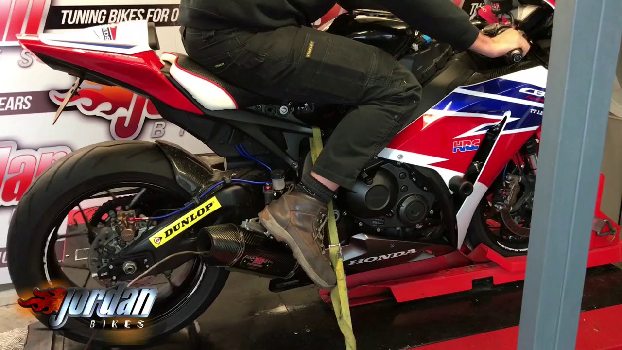 Jordanbikes- HONDA CBR1000RR 2014 Fireblade ECU Remap on our Dyno