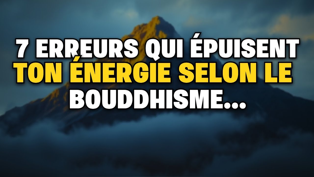 7 Erreurs Qui Épuisent Ton Énergie Et Comment la Préserver selon le Bouddhisme