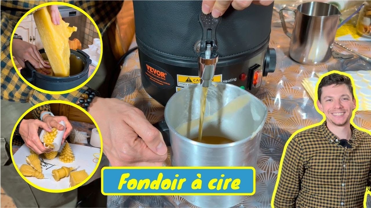 TEST d'un FONDOIR À CIRE électrique de 10L - On fait nos bougies de Noël !!