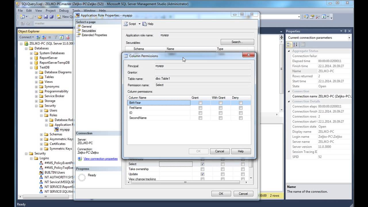 C++ Builder - MS SQL Server with ADO & Application Role