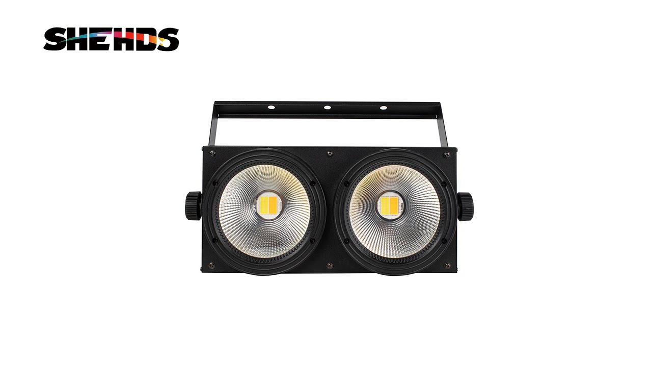 SHEHDS 2eyes 200W LED COB Blinder Cool White + Warm White Lighting