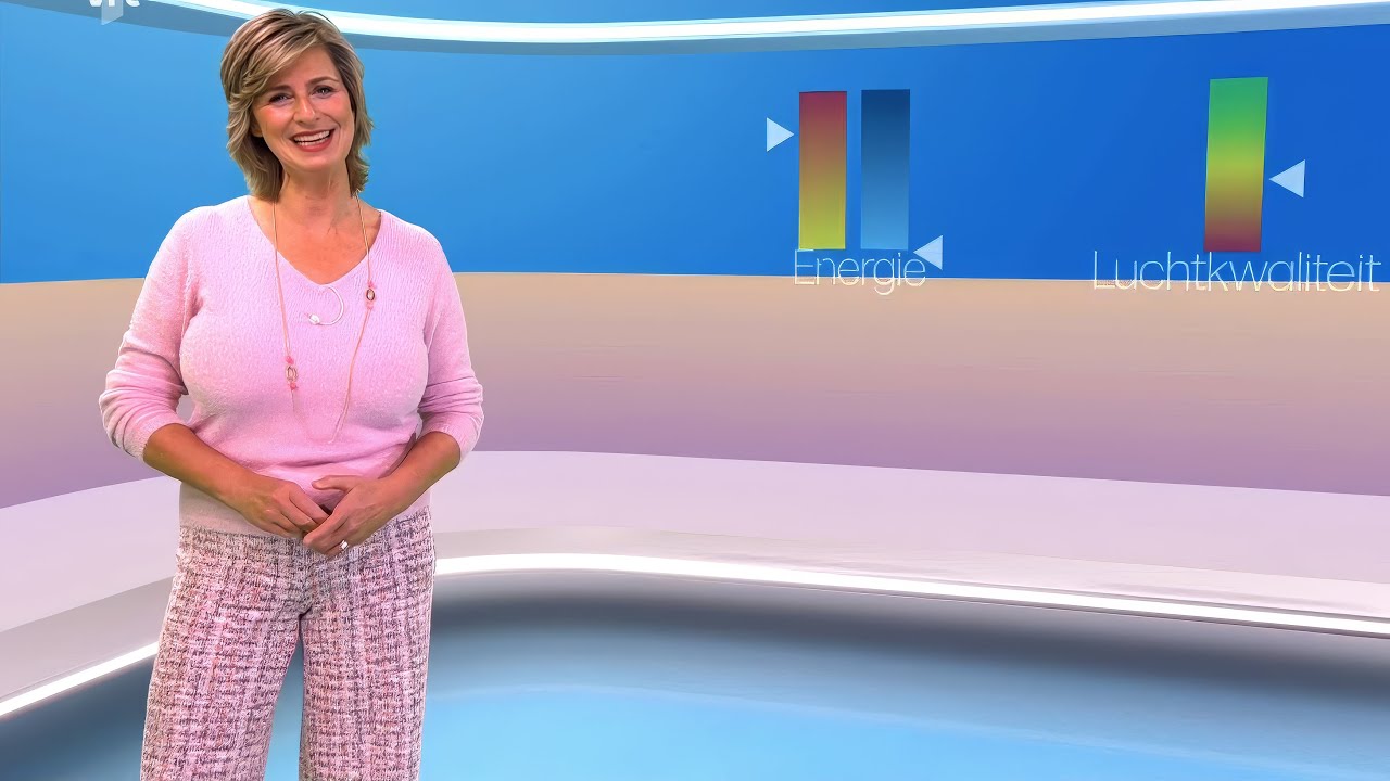 Weervrouw Sabine Hagedoren met het Vlaamse weerbericht van vrijdag 19 januari 2024 op VRT 1