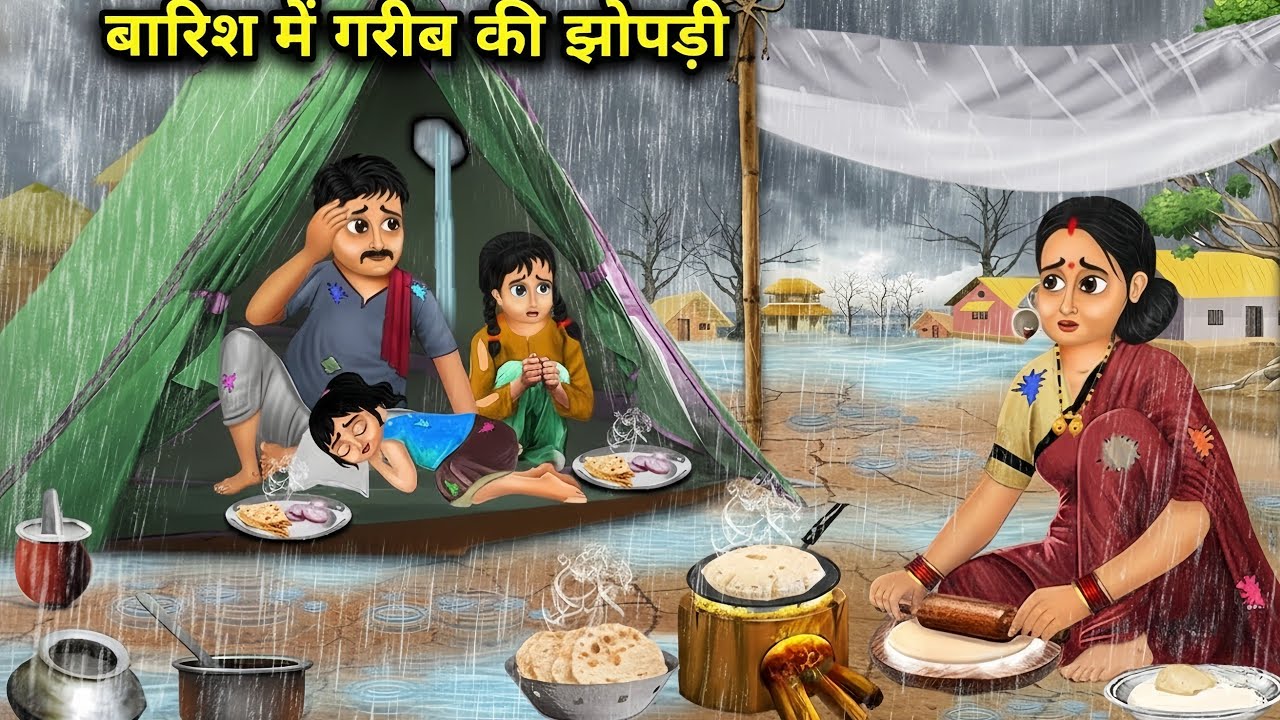 मूसलाधार बारिश और ठंड में उजड़ा घर | Emotional Hindi Story | Thand Ka Kahar | Hindi Kahani