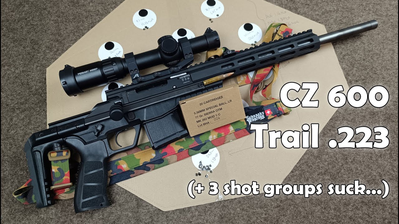 .223 CZ600 Trail: кучность и несколько моментов (еще раз) о том, почему группы из трех патронов н...