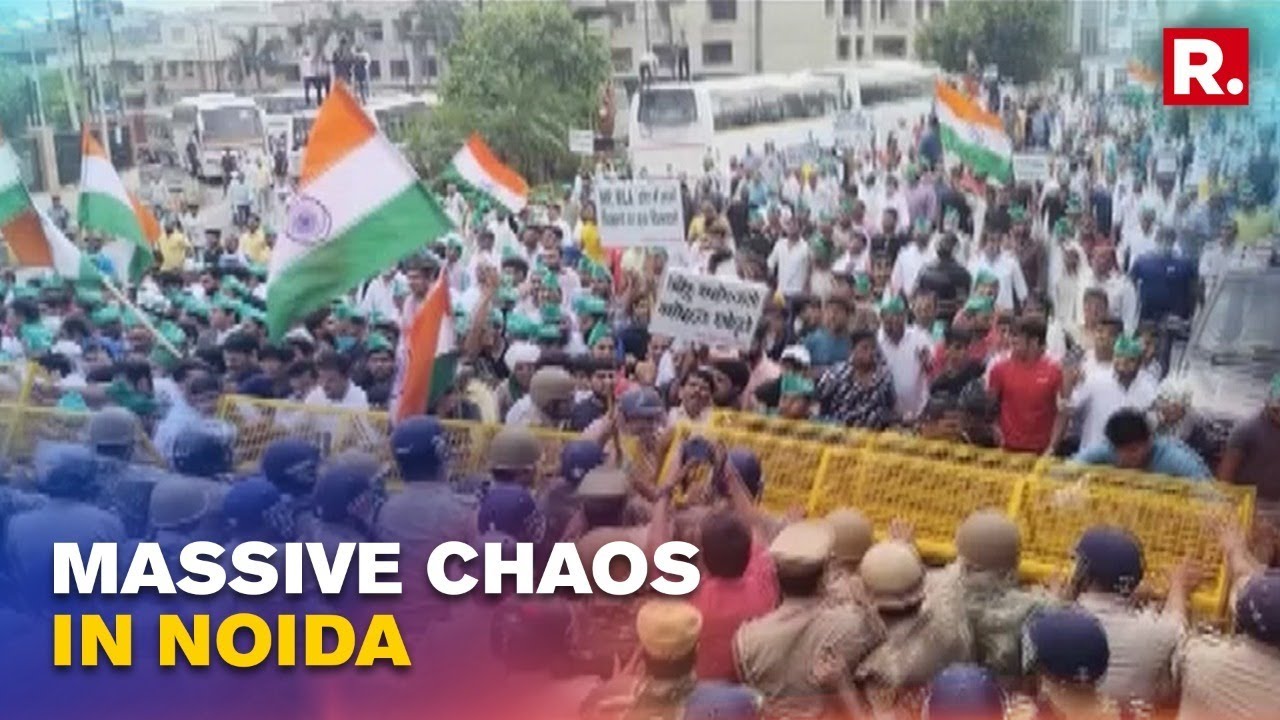 Bharat Bandh: Farmers-Police Clash In Noida, Protest Against Farm Laws Turns Violent