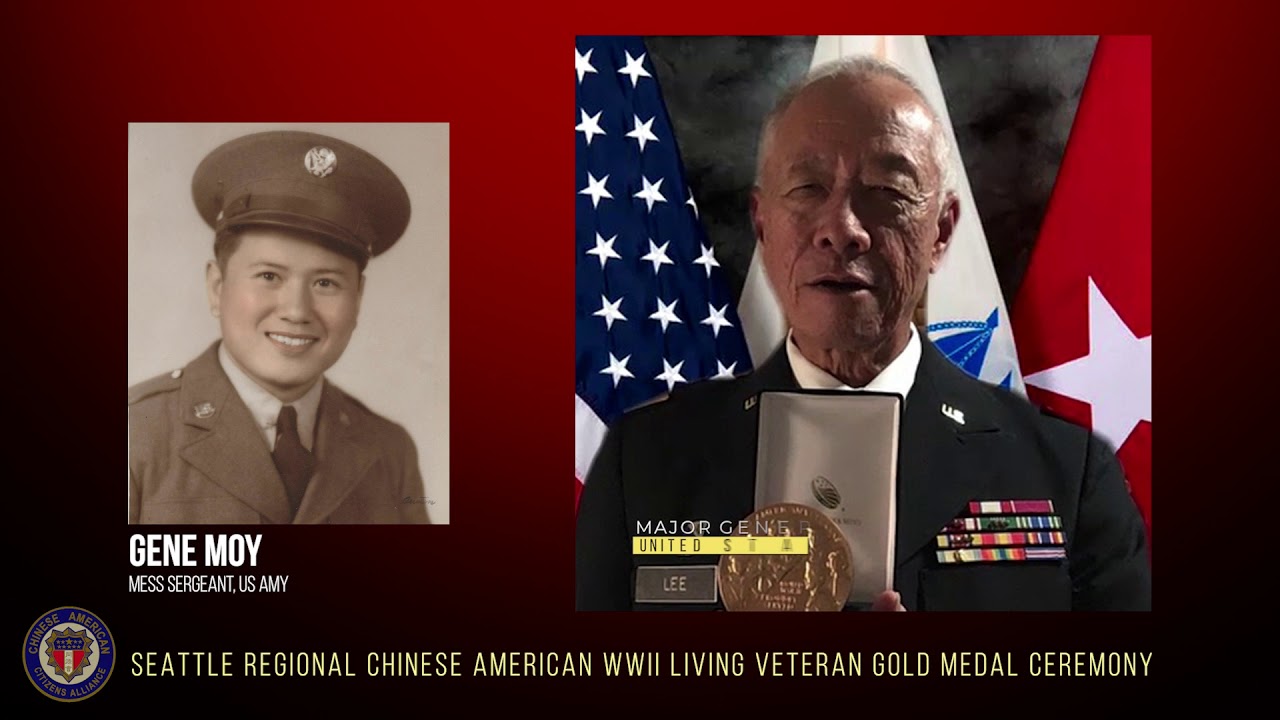 CACA Seattle Regional Chinese American WWII Living Veteran Gold Medal Ceremony. March 13, 2021