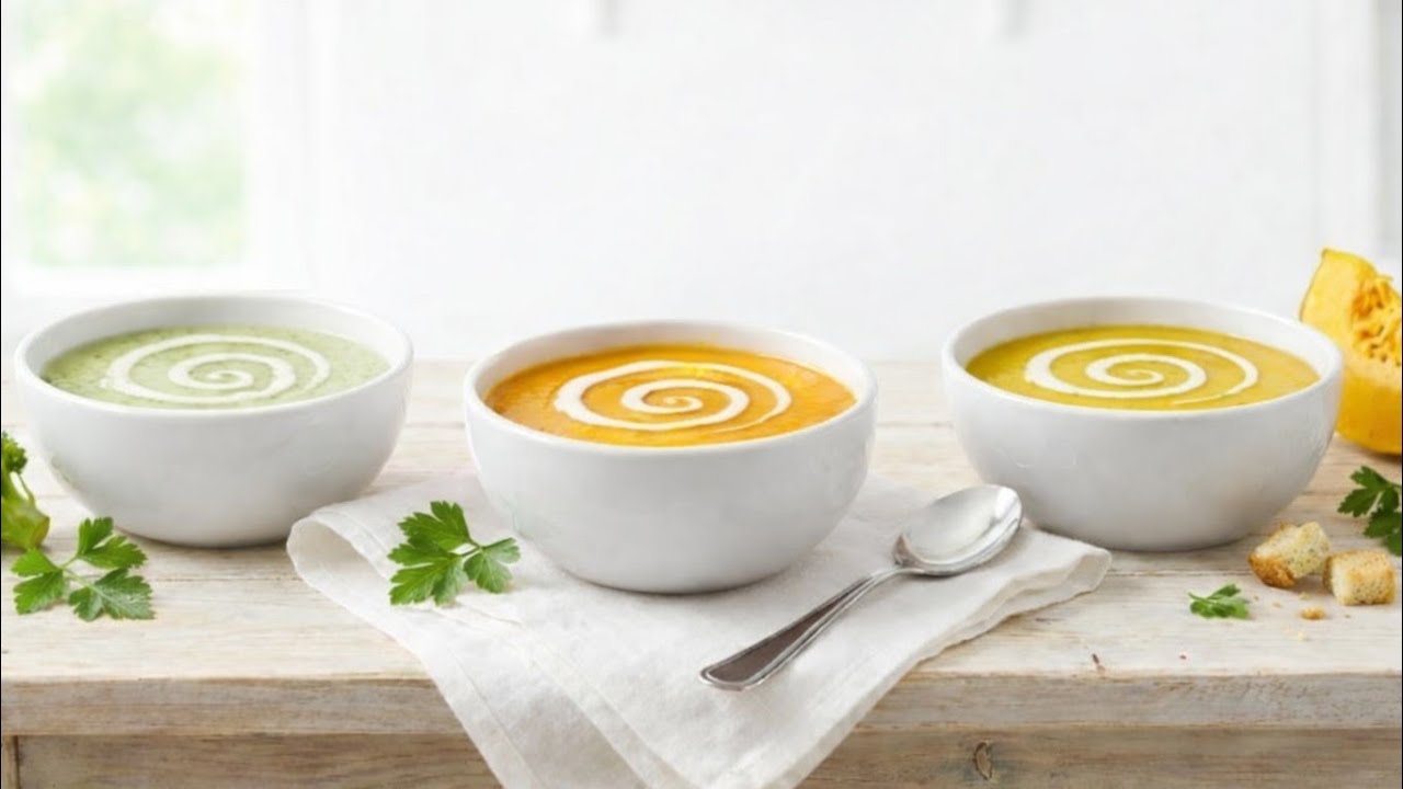 Cremas de Verduras Caseras: Auyama, Brócoli y Verduras Mixtas. Recetas Fáciles y Saludables